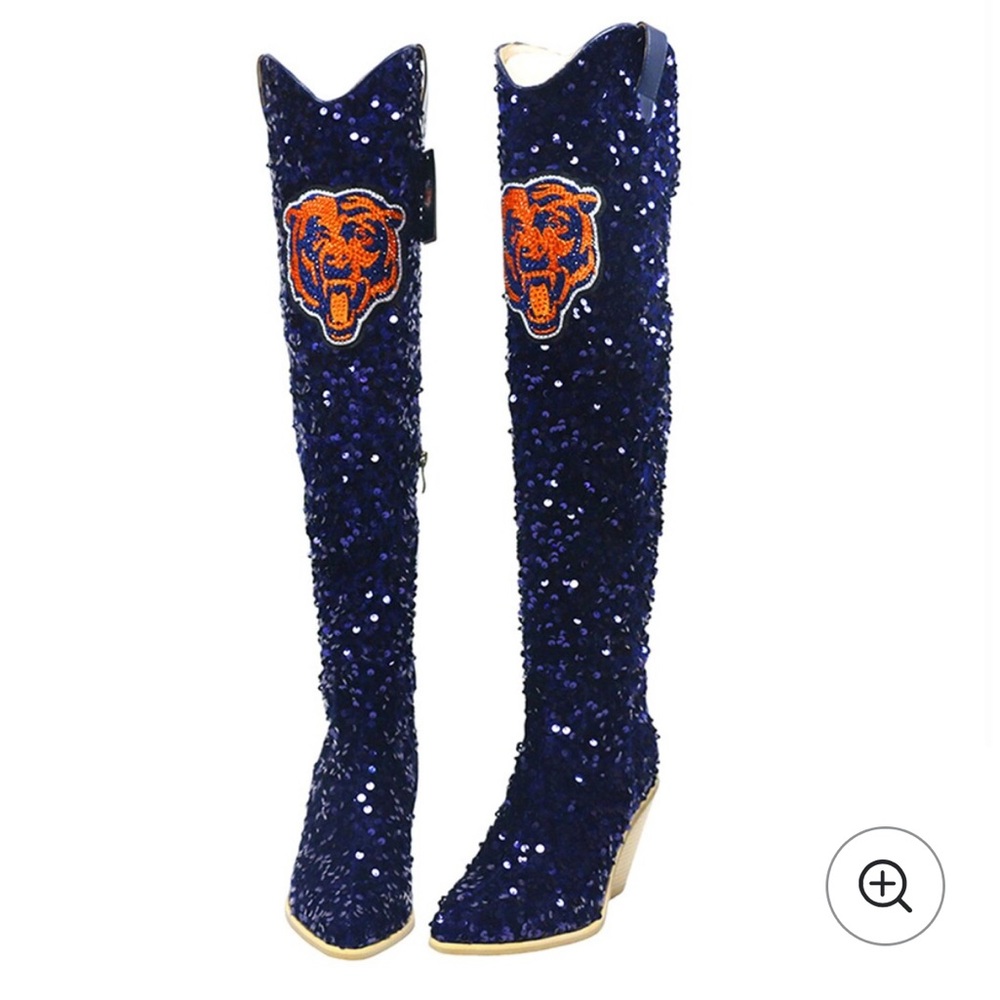 NFL Women's Cuce Chicago Bears Over-the-Knee Sequin Boots